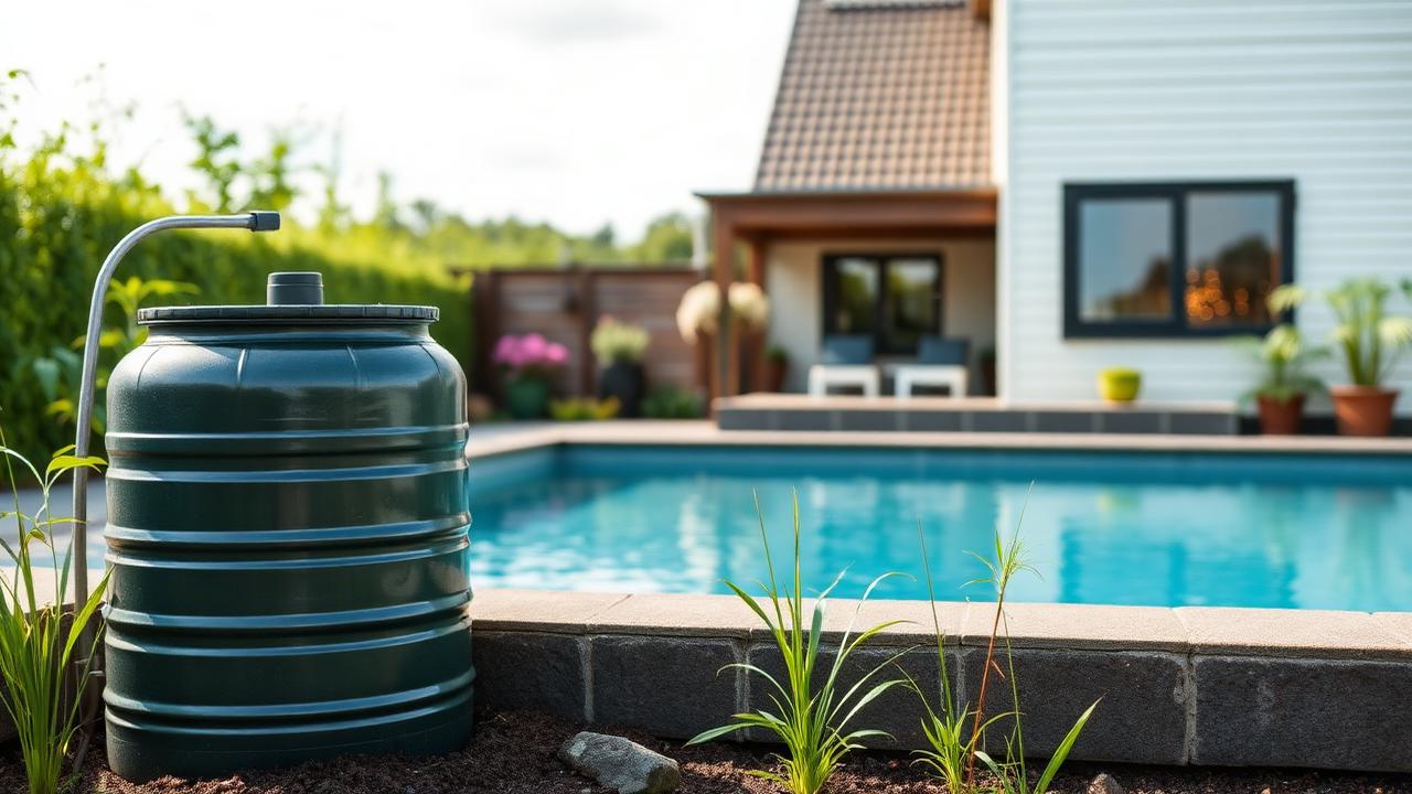 Regenwater opvangen voor het zwembad